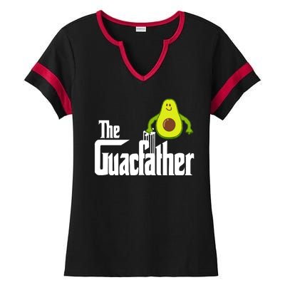 Men The Guac Father Funny Guacamole Avocado Lover Ladies Halftime Notch Neck Tee