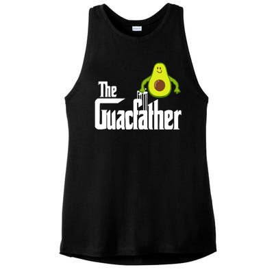 Men The Guac Father Funny Guacamole Avocado Lover Ladies PosiCharge Tri-Blend Wicking Tank