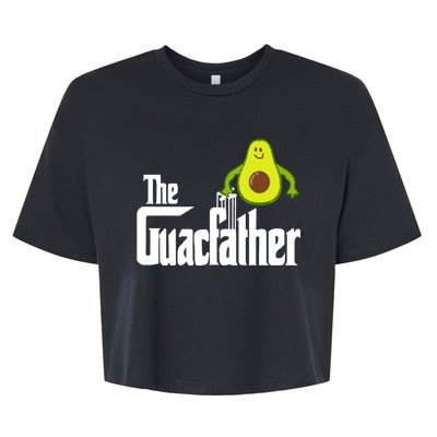 Men The Guac Father Funny Guacamole Avocado Lover Bella+Canvas Jersey Crop Tee