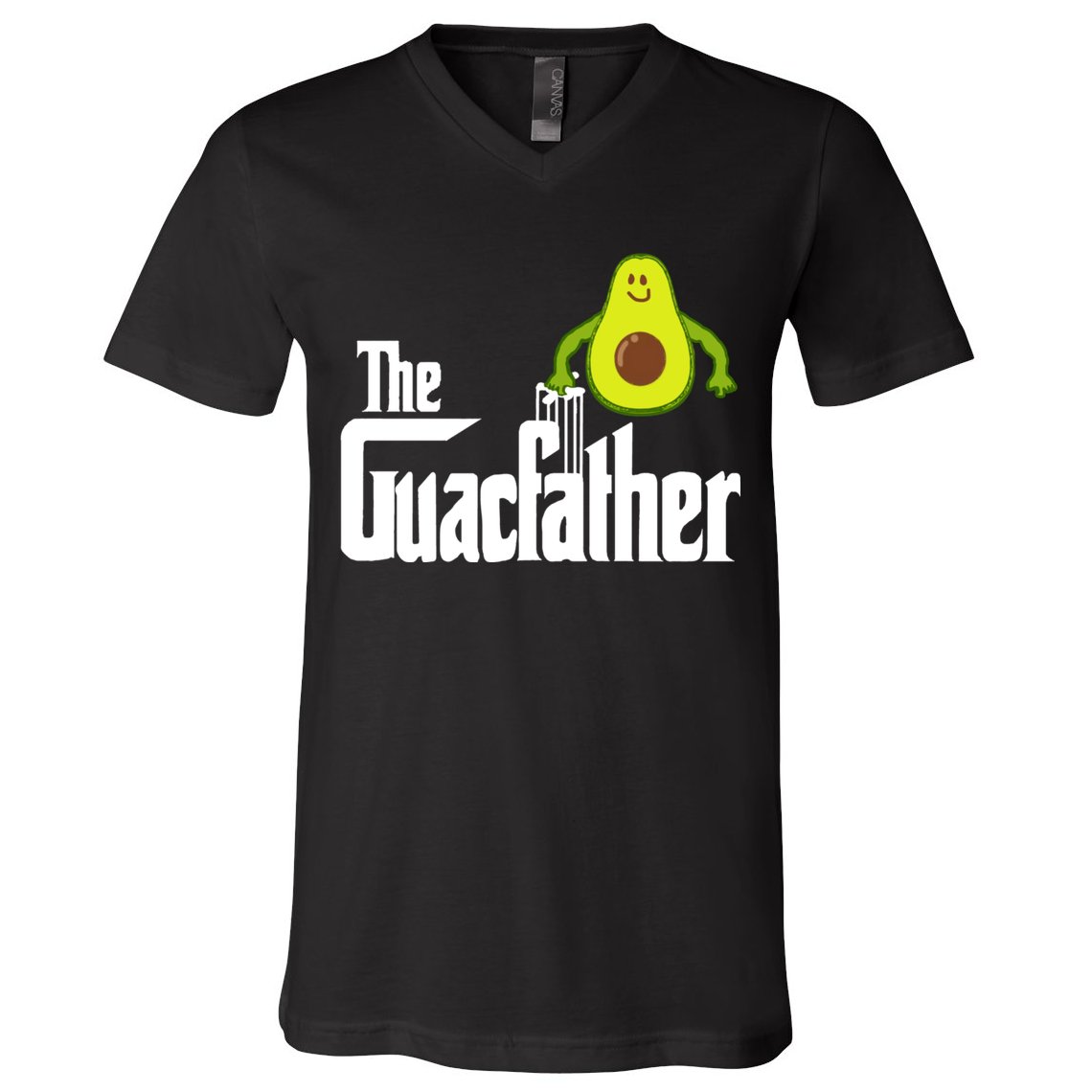 Men The Guac Father Funny Guacamole Avocado Lover V-Neck T-Shirt