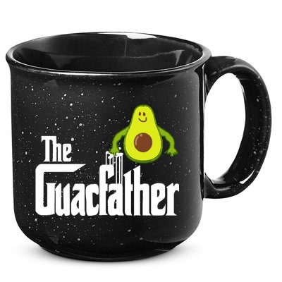 Men The Guac Father Funny Guacamole Avocado Lover 15oz Campfire Ceramic Mug