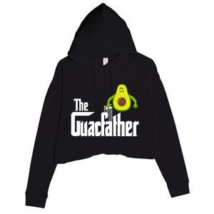 Men The Guac Father Funny Guacamole Avocado Lover Crop Fleece Hoodie