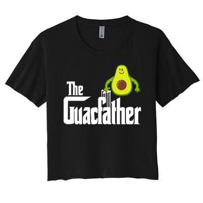 Men The Guac Father Funny Guacamole Avocado Lover Women's Crop Top Tee