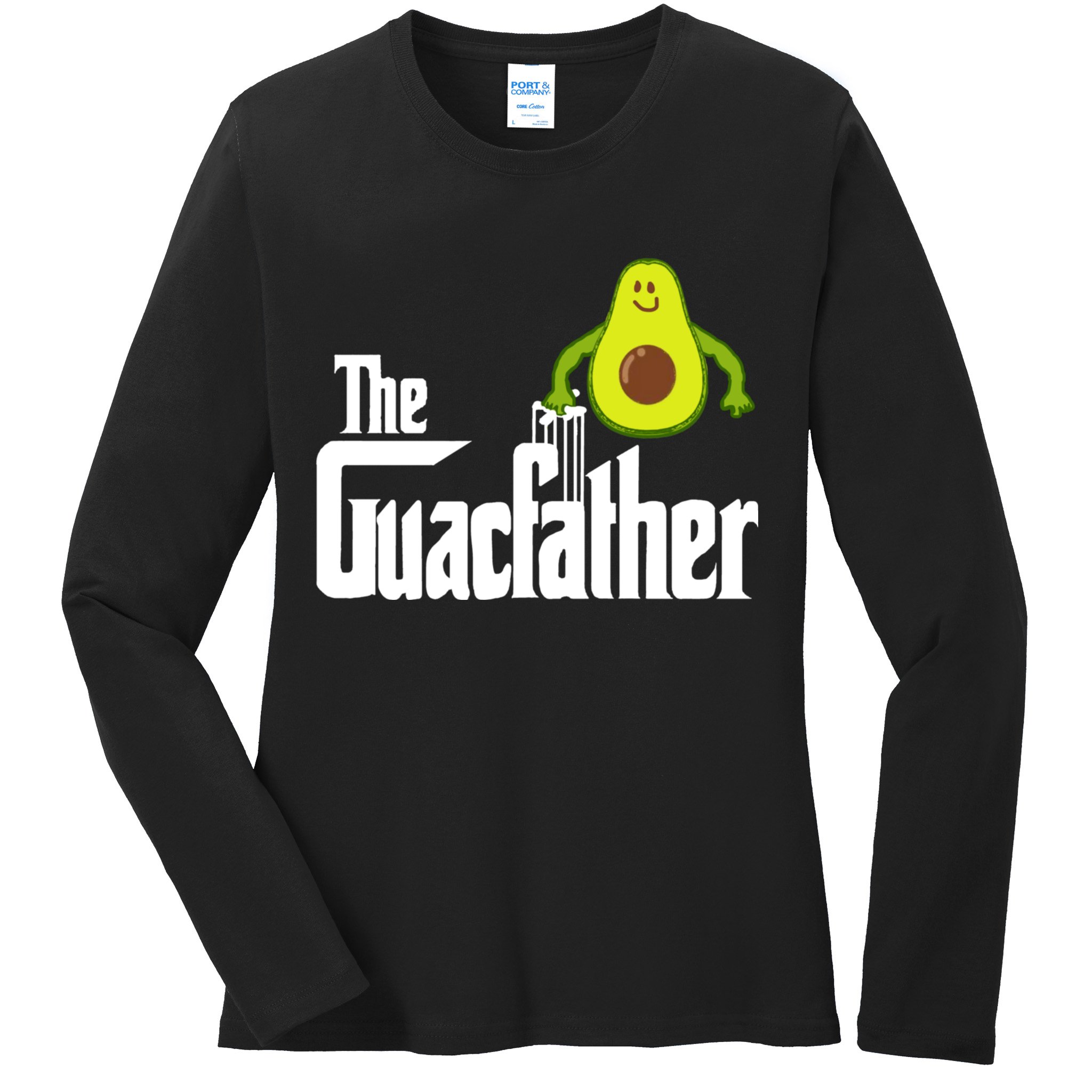 Men The Guac Father Funny Guacamole Avocado Lover Ladies Long Sleeve Shirt
