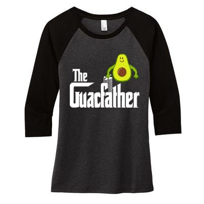 Men The Guac Father Funny Guacamole Avocado Lover Women's Tri-Blend 3/4-Sleeve Raglan Shirt