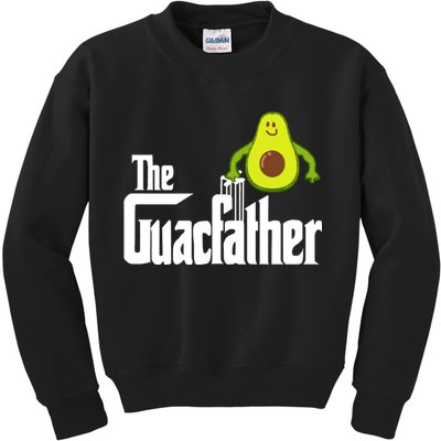 Men The Guac Father Funny Guacamole Avocado Lover Kids Sweatshirt