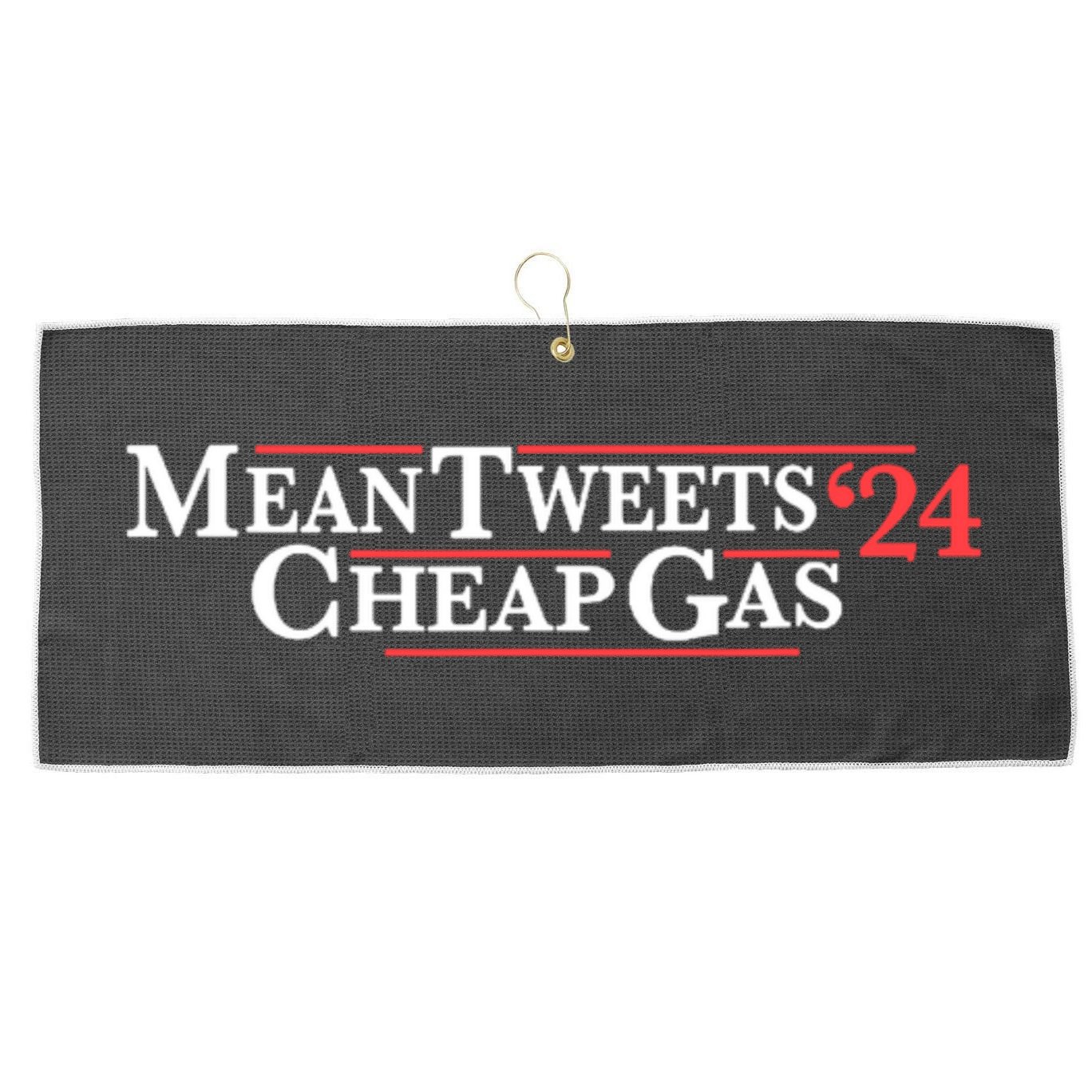 Mean Tweets Gas 2024 Large Microfiber Waffle Golf Towel
