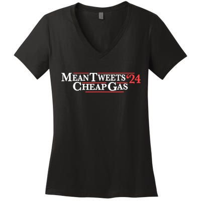 Mean Tweets Gas 2024 Women's V-Neck T-Shirt