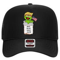 Make Trash Great Again Trump Garbage Reference High Crown Mesh Back Trucker Hat