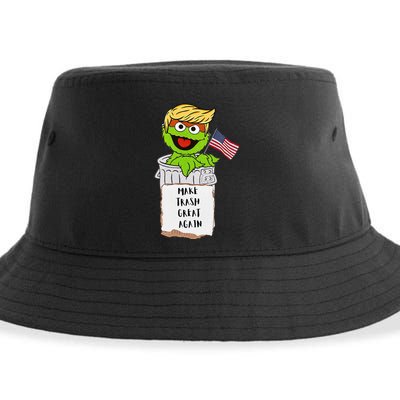 Make Trash Great Again Trump Garbage Reference Sustainable Bucket Hat