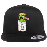 Make Trash Great Again Trump Garbage Reference Flat Bill Trucker Hat