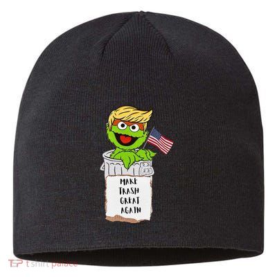 Make Trash Great Again Trump Garbage Reference Sustainable Beanie