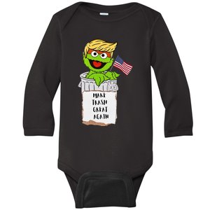 Make Trash Great Again Trump Garbage Reference Baby Long Sleeve Bodysuit