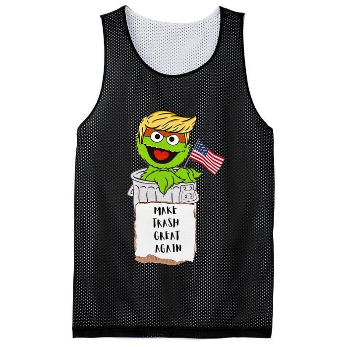 Make Trash Great Again Trump Garbage Reference Mesh Reversible Basketball Jersey Tank