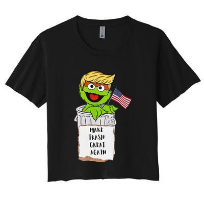 Make Trash Great Again Trump Garbage Reference Crop Top