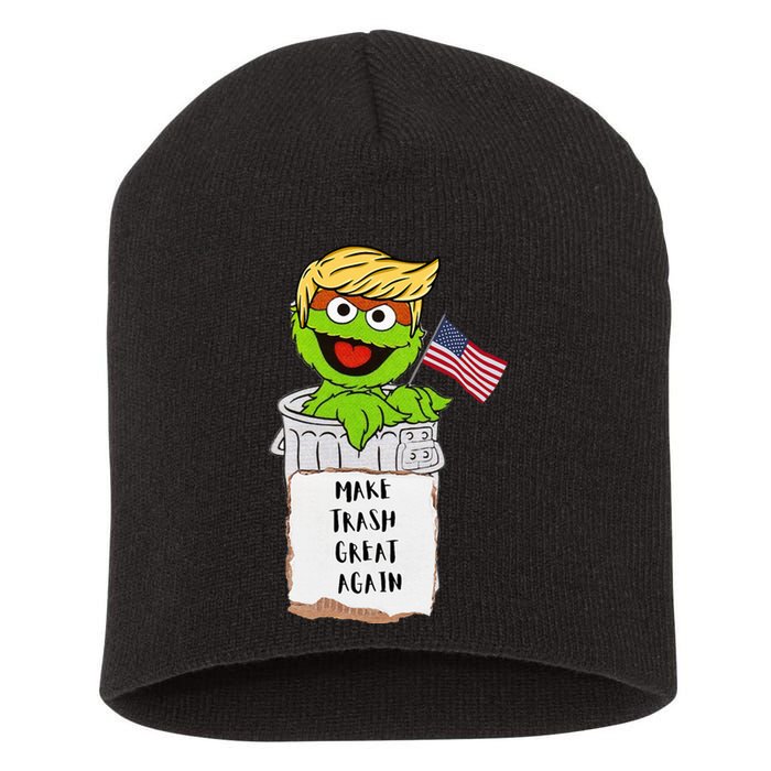 Make Trash Great Again Trump Garbage Reference Short Acrylic Beanie