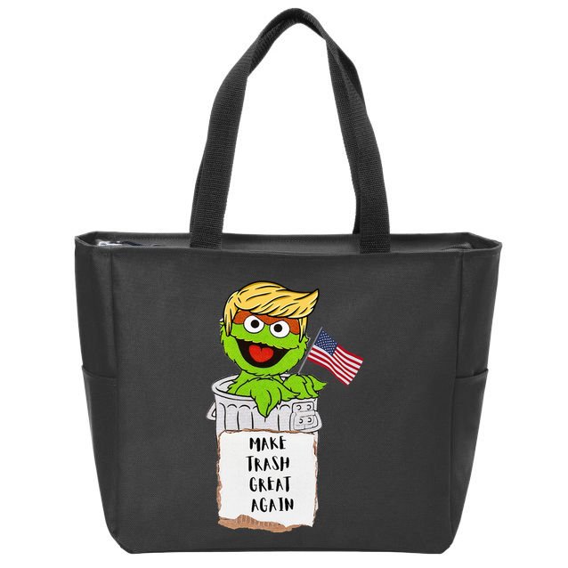 Make Trash Great Again Trump Garbage Reference Zip Tote Bag