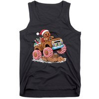 Monster Truck Gingerbread Man Funny Christmas Baking Tank Top