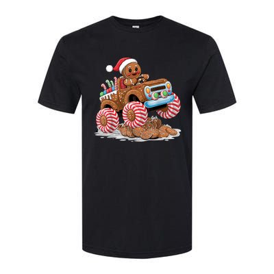 Monster Truck Gingerbread Man Funny Christmas Baking Softstyle® CVC T-Shirt