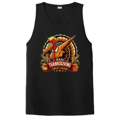 Make Thanksgiving Great Again Funny Turkey Trump Dabbing Great Gift PosiCharge Competitor Tank