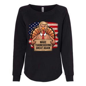 Make Thanksgiving Great Again Trump Thanksgiving 2024graphic Gift Womens California Wash Sweatshirt