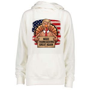 Make Thanksgiving Great Again Trump Thanksgiving 2024graphic Gift Womens Funnel Neck Pullover Hood