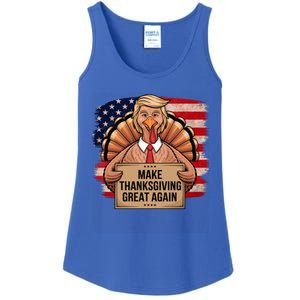 Make Thanksgiving Great Again Trump Thanksgiving 2024graphic Gift Ladies Essential Tank