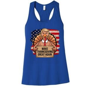 Make Thanksgiving Great Again Trump Thanksgiving 2024graphic Gift Women's Racerback Tank