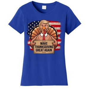 Make Thanksgiving Great Again Trump Thanksgiving 2024graphic Gift Women's T-Shirt