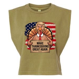 Make Thanksgiving Great Again Trump Thanksgiving 2024graphic Gift Garment-Dyed Women's Muscle Tee