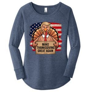 Make Thanksgiving Great Again Trump Thanksgiving 2024graphic Gift Women's Perfect Tri Tunic Long Sleeve Shirt