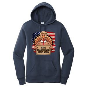 Make Thanksgiving Great Again Trump Thanksgiving 2024graphic Gift Women's Pullover Hoodie