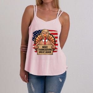 Make Thanksgiving Great Again Trump Thanksgiving 2024graphic Gift Women's Strappy Tank