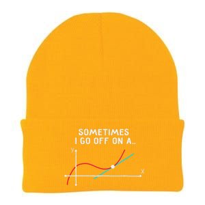 Math Teacher Gifts Sometimes I go off on a tangent Knit Cap Winter Beanie