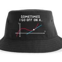 Math Teacher Gifts Sometimes I go off on a tangent Sustainable Bucket Hat