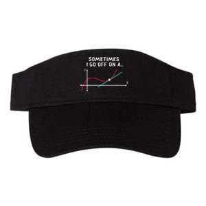 Math Teacher Gifts Sometimes I go off on a tangent Valucap Bio-Washed Visor