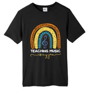 Musical Teacher Gift Teaching Music Is My Jam Rainbow Cute Gift Tall Fusion ChromaSoft Performance T-Shirt