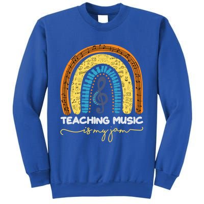 Musical Teacher Gift Teaching Music Is My Jam Rainbow Cute Gift Sweatshirt