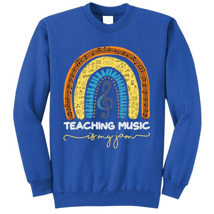 Musical Teacher Gift Teaching Music Is My Jam Rainbow Cute Gift Sweatshirt