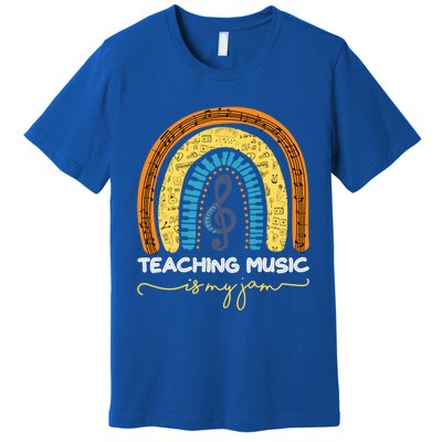 Musical Teacher Gift Teaching Music Is My Jam Rainbow Cute Gift Premium T-Shirt