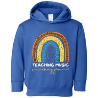 Musical Teacher Gift Teaching Music Is My Jam Rainbow Cute Gift Toddler Hoodie