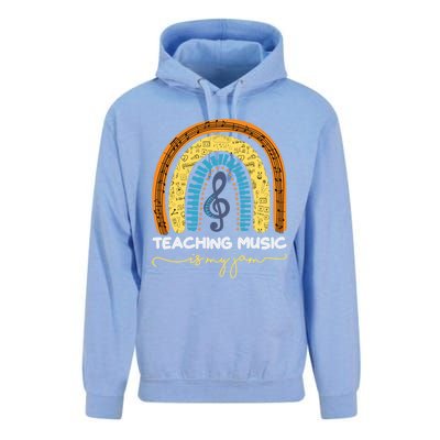 Musical Teacher Gift Teaching Music Is My Jam Rainbow Cute Gift Unisex Surf Hoodie