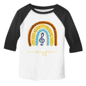 Musical Teacher Gift Teaching Music Is My Jam Rainbow Cute Gift Toddler Fine Jersey T-Shirt