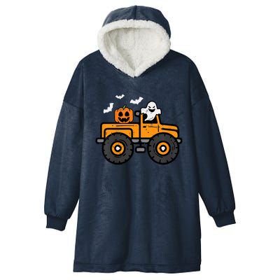 Monster Truck Ghost Pumpkin Halloween Costume Hooded Wearable Blanket