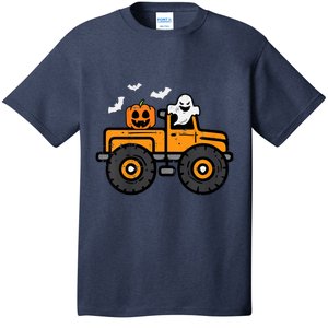 Monster Truck Ghost Pumpkin Halloween Costume T-Shirt