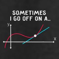 Math Teacher Gifts Sometimes I Go Off On A Tangent 7 Panel Mesh Trucker Snapback Hat