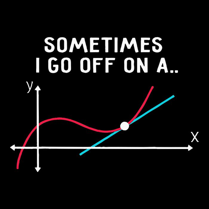Math Teacher Gifts Sometimes I Go Off On A Tangent Button