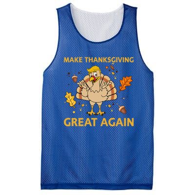 Make Thanksgiving Great Again Trump Turkey Funny 2024 Gift Mesh Reversible Basketball Jersey Tank