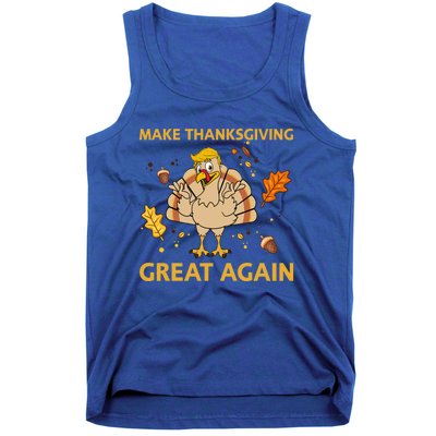 Make Thanksgiving Great Again Trump Turkey Funny 2024 Gift Tank Top