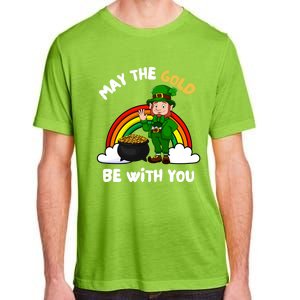 May The Gold Be With You Rainbow St Patricks Day Leprechaun Gift Adult ChromaSoft Performance T-Shirt